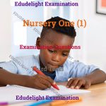 Nursery 1 Exam Questions Third Term Edudelight