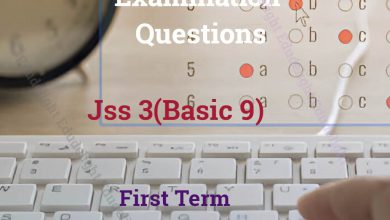 JSS3 Examination Question First Term EduDelight