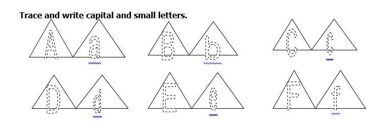 Trace and write capital and small letters