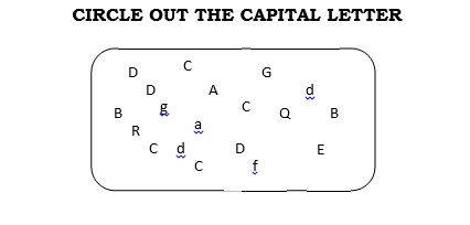 circle out the capital letter